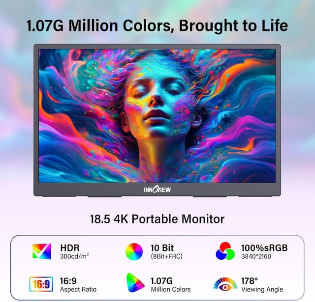 Detalle 2 de InnoView 4K Portable Monitor 18.5