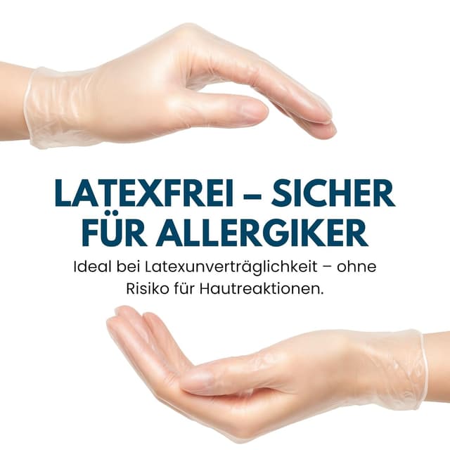 Detalle 2 de Viawant Vinylhandschuhe 100 Stück Größe M