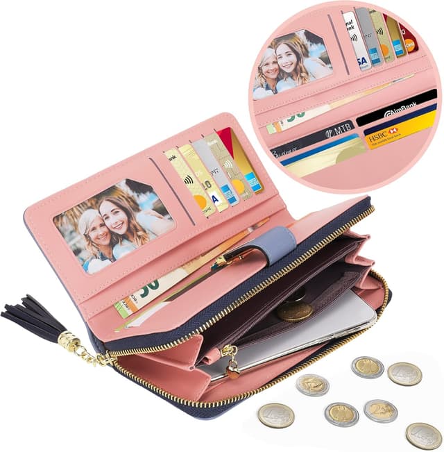 Detalle 2 de Pomelo Best Damen-Geldbörse mehrfarbig gestreift mit RFID-/NFC-Schutz