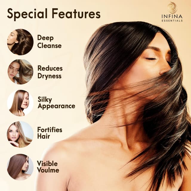 Detalle de Castor Oil Shampoo and Conditioner Set with Rosemary & Peppermint Oil (16 fl oz) for Hair Growth