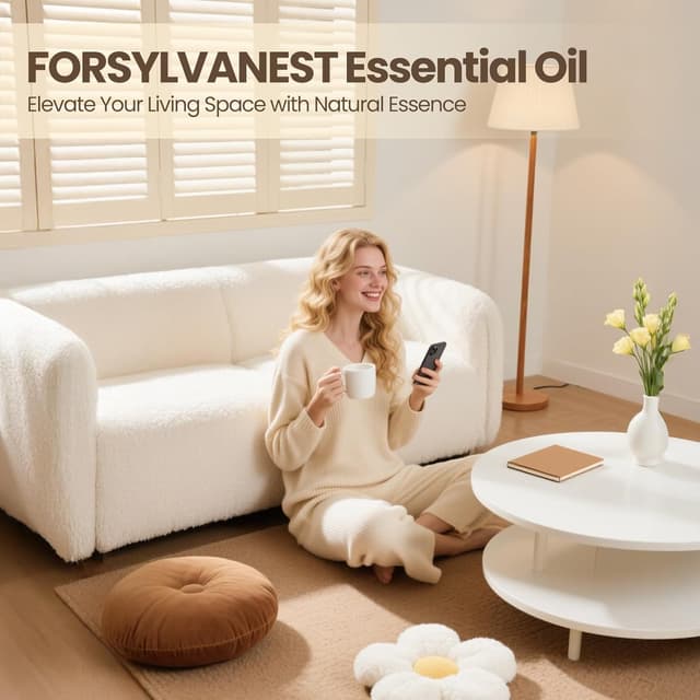 Detalle de Olio essenziale di lavanda FORSYLVANEST da 100 ml, naturale al 100% per favorire il sonno