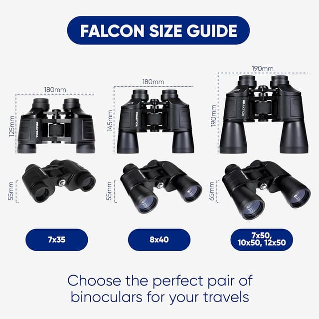Thumbnail 6 de Praktica Falcon 10x50mm Porro Prism Field Black Binoculars – fully coated lenses, 10x magnification