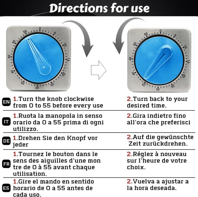 Detalle 2 de EZYLINKER minuteur de cuisine mécanique 304