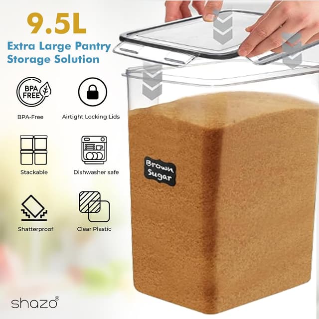 Detalle 2 de Shazo 2 PC 9.5L Airtight Food Containers