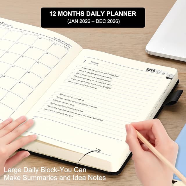 Detalle 2 de Goldaypln Agenda académica 2026 A5 1 día