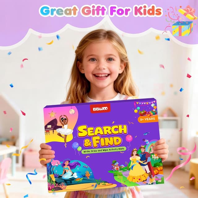 Thumbnail 6 de BBWOO 20 Themes Search and Find Books for Kids (Ages 3–5) – Princess travel seek-and-find activity set