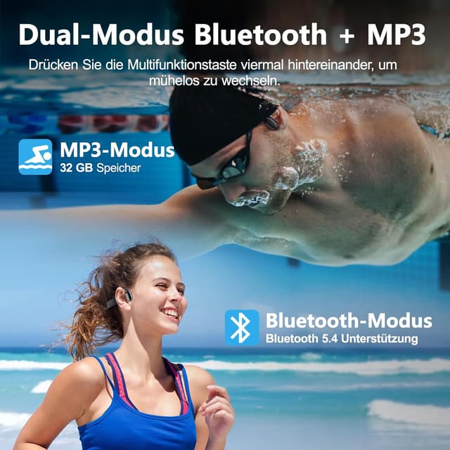 Thumbnail 4 de Knochenschall Bluetooth 6.0 Kopfhörer IPX8 ⚡