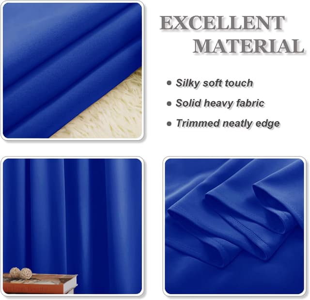 Thumbnail 5 de PONY DANCE Royal Blue Blackout Curtains 46×54 in 🪟