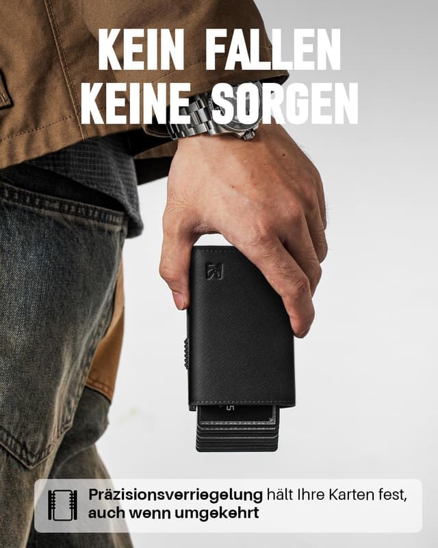 Thumbnail 6 de MYSHION Herren-Geldbörse mit Münzfach, Sichtfenster & RFID-Schutz – Smart Wallet mit 6 Kartenfächern