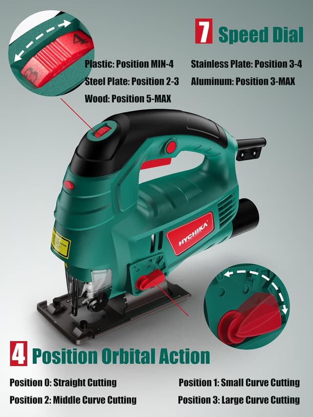 Thumbnail 3 de HYCHIKA Jigsaw 800W 110mm Depth