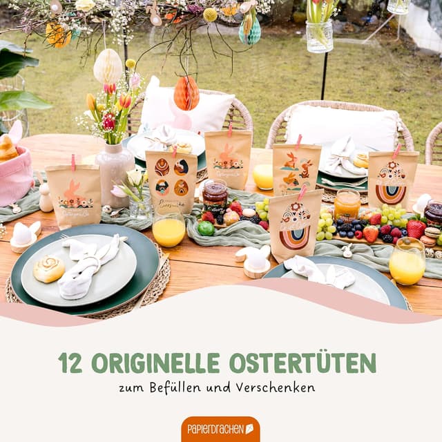 Detalle 2 de Papierdrachen Papierdrachen Oster Tüten Set 6