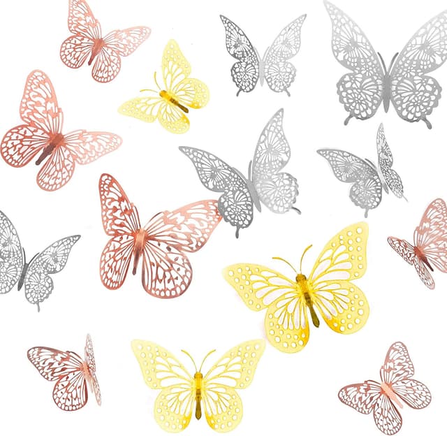 Imagen de Bonu Butterfly Decorations 36 Pcs Glitter Toppers en OfertitasTOP