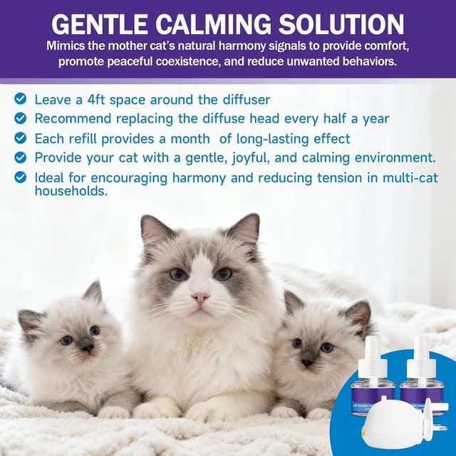 Detalle de Banydoll 6 Cat Calming Diffuser Refills – cat pheromone refills for relaxation (6-month supply)