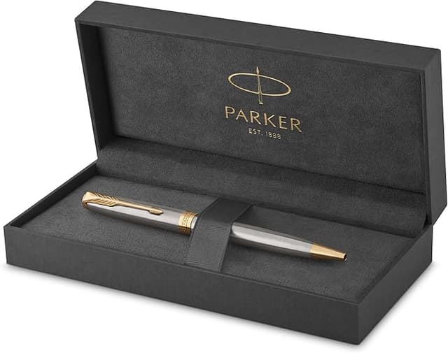 Imagen de Parker Sonnet Bolígrafo Acero Inox. y Dorado ✨ en Estuche en OfertitasTOP