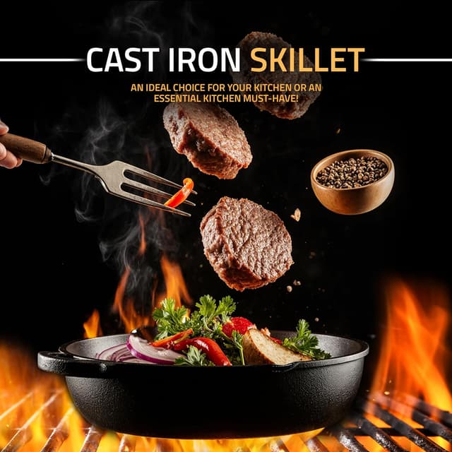 Detalle 2 de Padella in ghisa KICHLY 30,5 cm