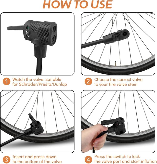 Thumbnail 6 de Jsdoin bike pump up to 160 PSI