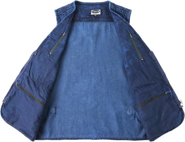 Thumbnail 3 de KTWOLEN Herren Retro Jeans Weste Motorrad