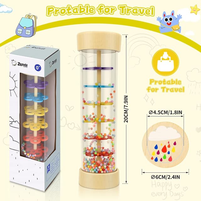 Thumbnail 4 de Wooden Baby Rattle Rain Stick 6–12 months