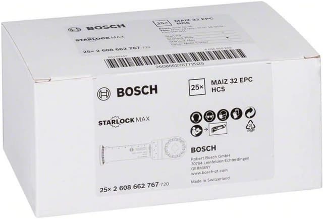 Detalle 2 de Bosch Accessories Lames plongeantes MAIZ 32 EPC (80 mm) pour bois – Starlock Max