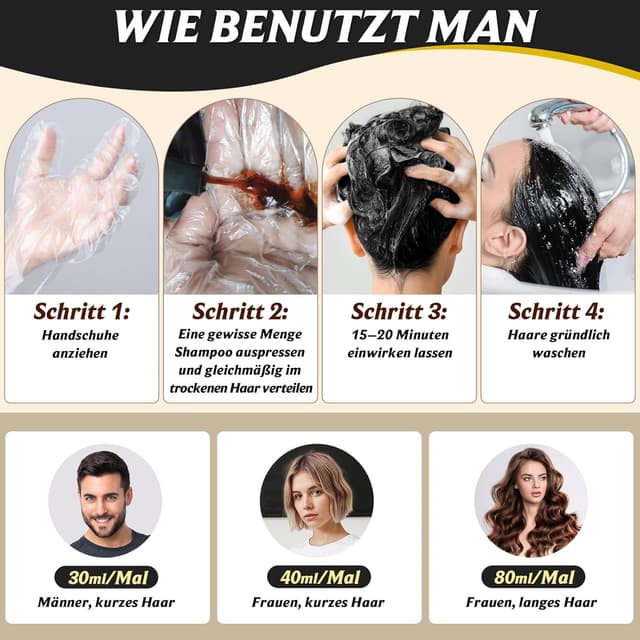 Thumbnail 4 de Schwarzes Haarfärbeshampoo 3-in-1 500 ml
