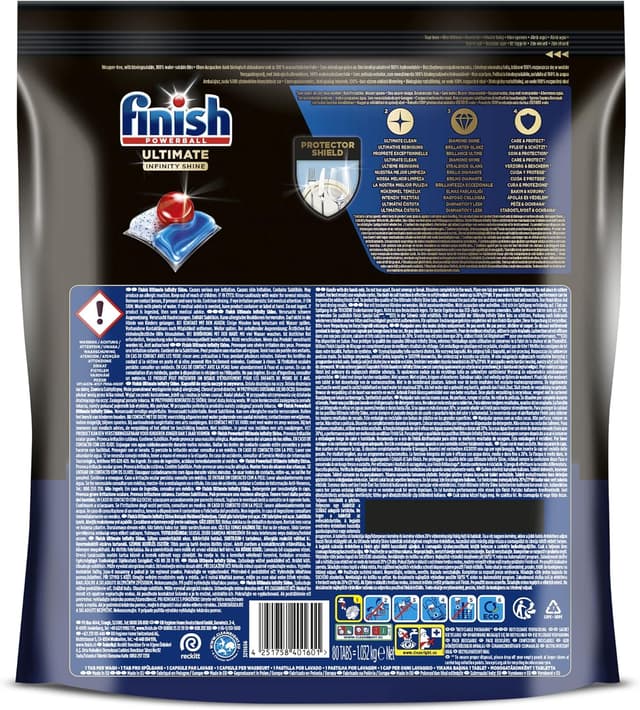 Thumbnail 6 de Finish Powerball Ultimate Infinity Shine 🧼 Pastillas para lavavajillas, 80 unidades