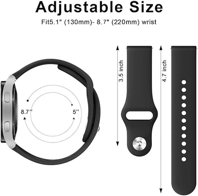 Detalle de 20mm Silicone Replacement Band for Polar ignite 3/ignite2/ignite/Pacer/Unite & Withings ScanWatch 2 (42mm) / Steel HR 40mm / HR Sport