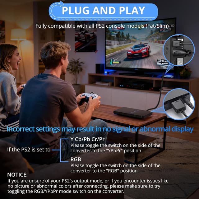 Thumbnail 4 de CAMWAY PS2 to HDMI Converter 1080P