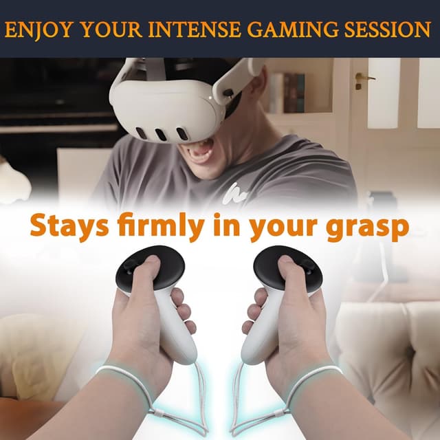 Detalle 2 de SOULWIT upgraded replacement wrist straps (1 pair) for Meta Quest 3 / Quest 3S – White