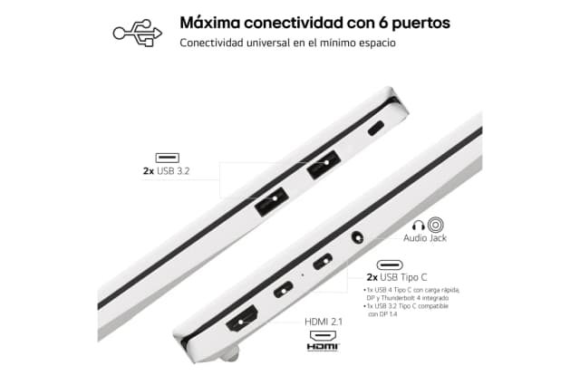 Detalle 2 de LG gram 14Z90S-G.AA74B 14" 16 GB RAM, Core Ultra 7