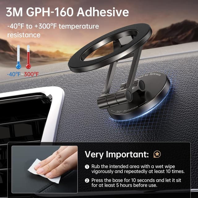 Thumbnail 5 de Syncwire Fits MagSafe Car Mount 360°