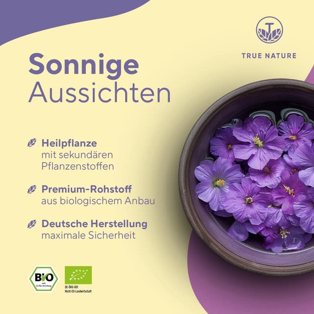 Thumbnail 2 de TRUE NATURE Bio Cistus Incanus – 1500 mg hochdosierte Zistrose pro Tag, 270 Kapseln (vegan)