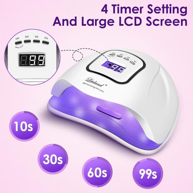 Detalle 2 de UV Gel Nail Lamp (150W) UV Nail Dryer LED Light with 4 Timers for Gel Polish Curing