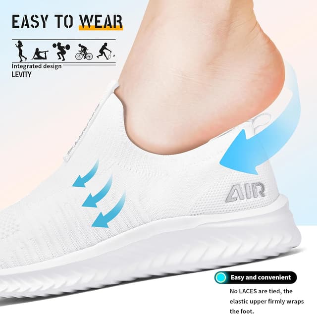 Detalle de Littleplum Basket running femme en textile respirant – sneakers sans fermeture, talon plat