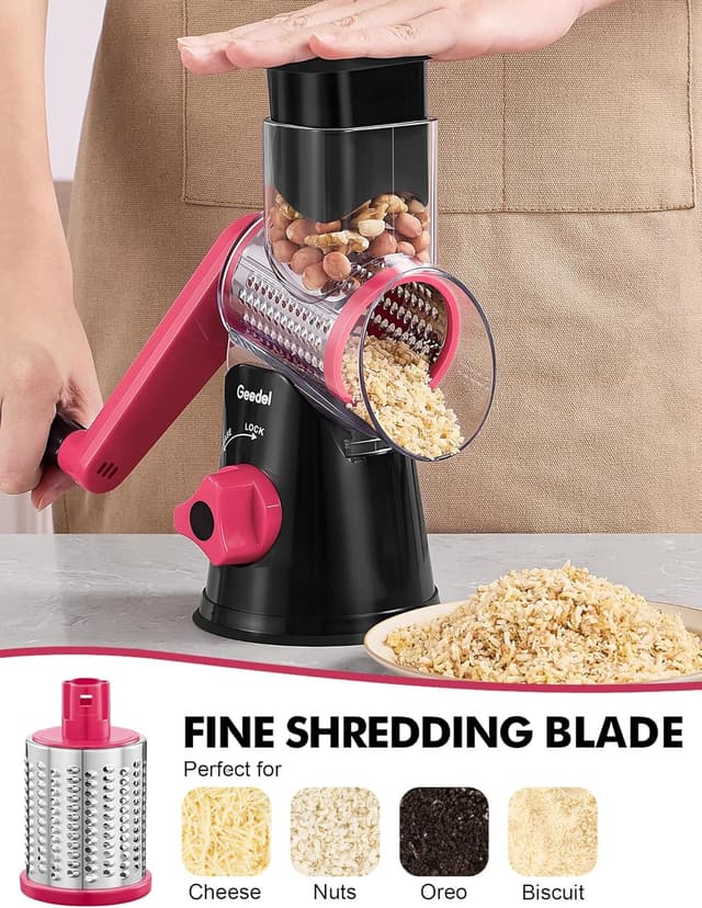 Detalle 2 de Käsereibe für Gemüse mit 3 Trommeln