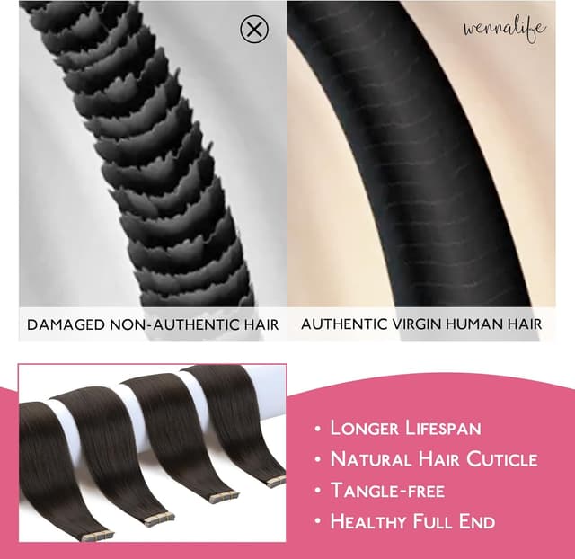 Detalle de WENNALIFE Extension capelli Remy 10pz