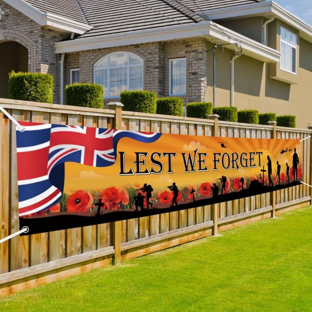 Thumbnail 6 de MEHOFOND 9.84x1.64 ft Remembrance Day Banner