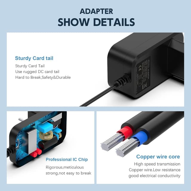 Thumbnail 4 de BIUBOTY 12V 2A Netzteil 24W 1,8 m