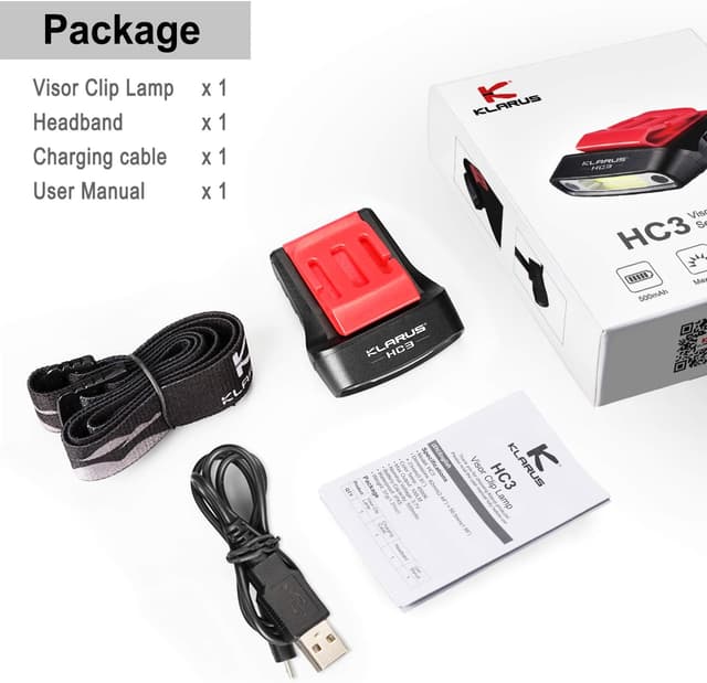 Thumbnail 6 de Klarus HC3 Clip Rechargeable : lampe frontale mains libres à capuchon, lot de 2