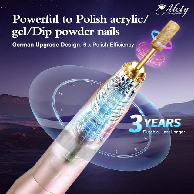 Detalle 1 de Alety Electric Nail Drill 22000 RPM ๐