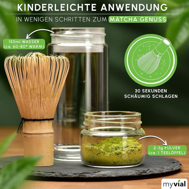 Thumbnail 3 de Myvial Bio Matcha Pulver Premium 100g đ”