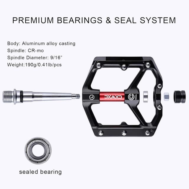 Detalle de CXWXC Road MTB pedals with Cr-Mo axle