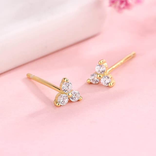 Thumbnail 6 de MASOP Ohrstecker Silber Gold Rosegold Set (Silber 925, Zirkonia) – 3 Paar mit 3 / 4 / 5 mm