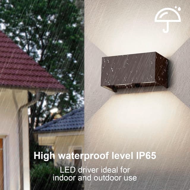 Detalle de Wisdom Line Applique Esterno LED 25W IP65, angolo regolabile 120°, 4000K bianco naturale (nero)