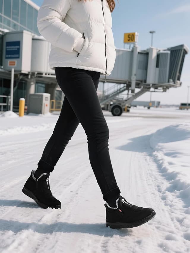 Detalle de SHIBEVER Womens Winter Snow Boots 1️⃣