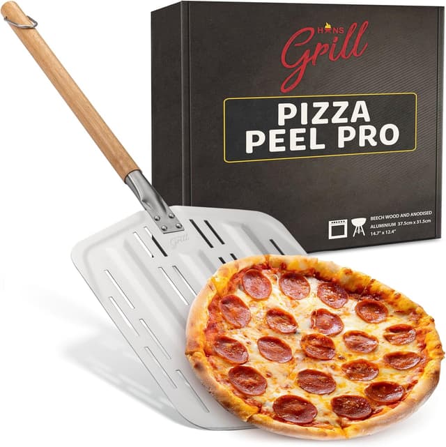 Detalle de Hans Grill Pizza Peel PRO 12-inch pizza peel 🍕