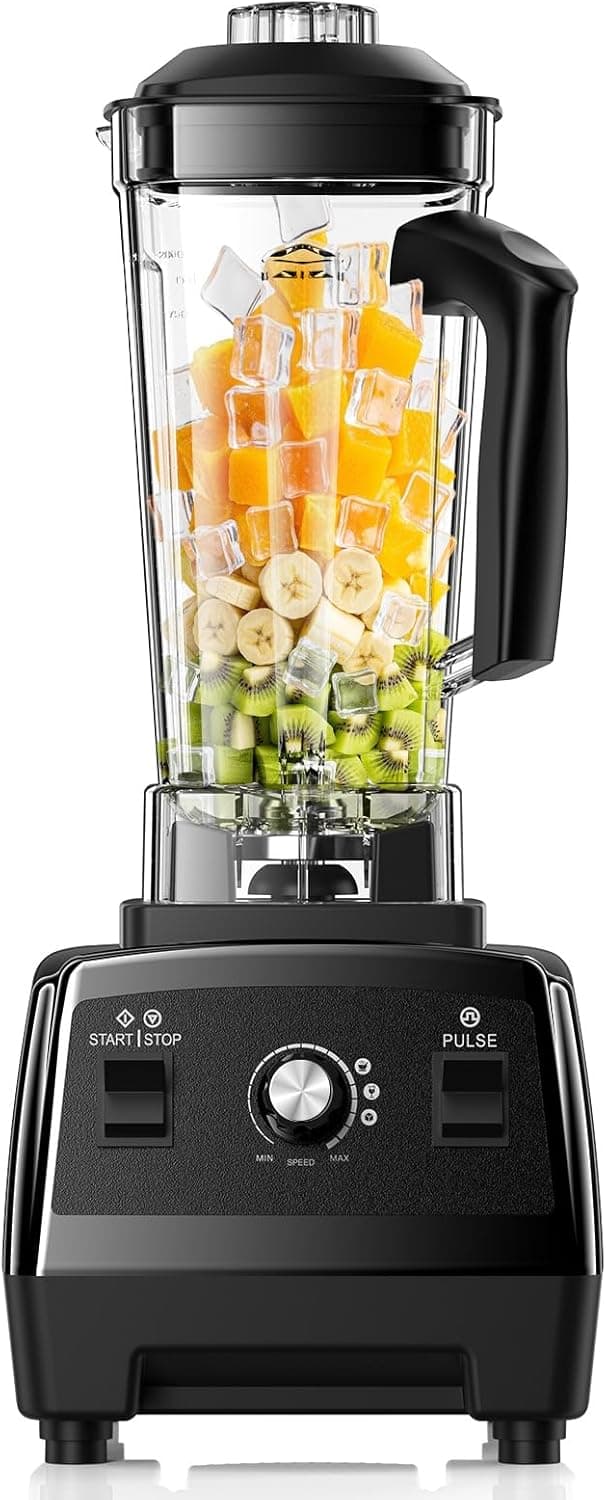 Detalle de Countertop Blender for Smoothies, Ice Crushing & Frozen Fruits with 68Oz Pitcher (Black) — 1800W