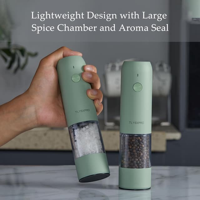 Thumbnail 3 de Electric Salt and Pepper Grinder Set USB Rechargeable 2-pack 🧂