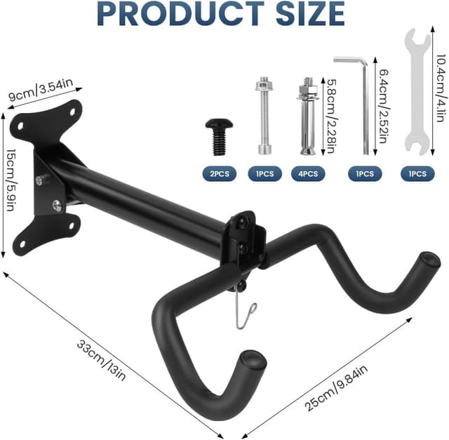 Thumbnail 4 de AOOSA Supporto da Parete per Bicicletta 30 kg