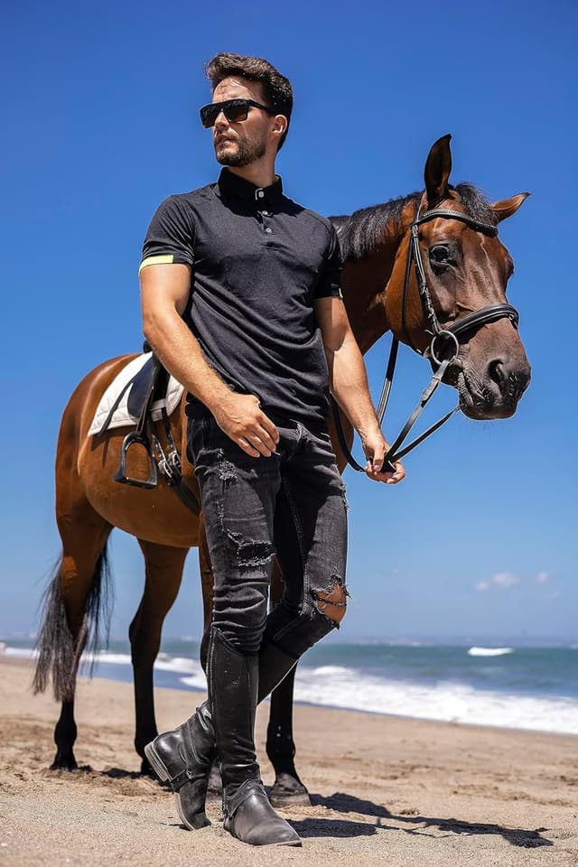 Detalle 2 de HUAKANG 3 Pack Mens Polo Shirts 100% Polyester