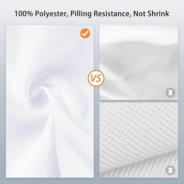 Detalle de Vevelux White 3 x 3.6 m (10 x 12 ft) Polyester Photography Backdrop with Spring Clamps & Anti-Wrinkle Clips